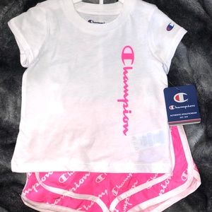 Champion hot pink outfit set